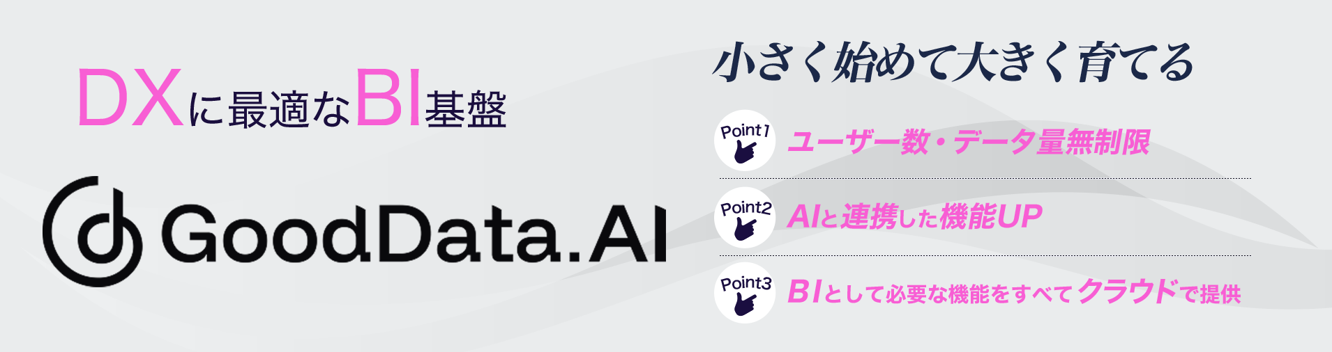 DX に最適な BI 基盤 GoodData「小さく始めて大きく育てる」